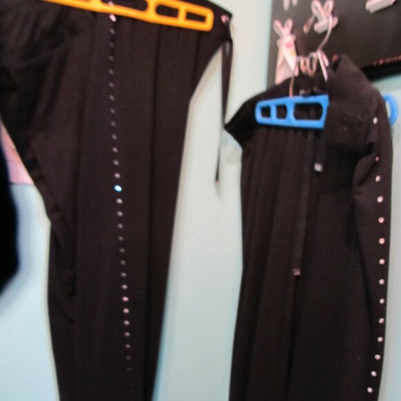 FREE - ANY $8 Top w juicy couture Black pants w beading down leg, sizes M and L - Picture 2 of 10